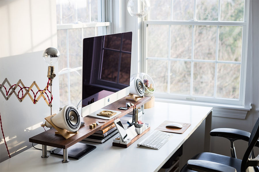 Home Office Ideas: Create a Gadget Shelf 